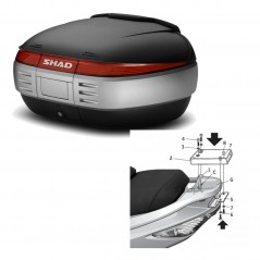 SHAD Baul trasero + herraje montaje SH50 SH 50 KIT-179042