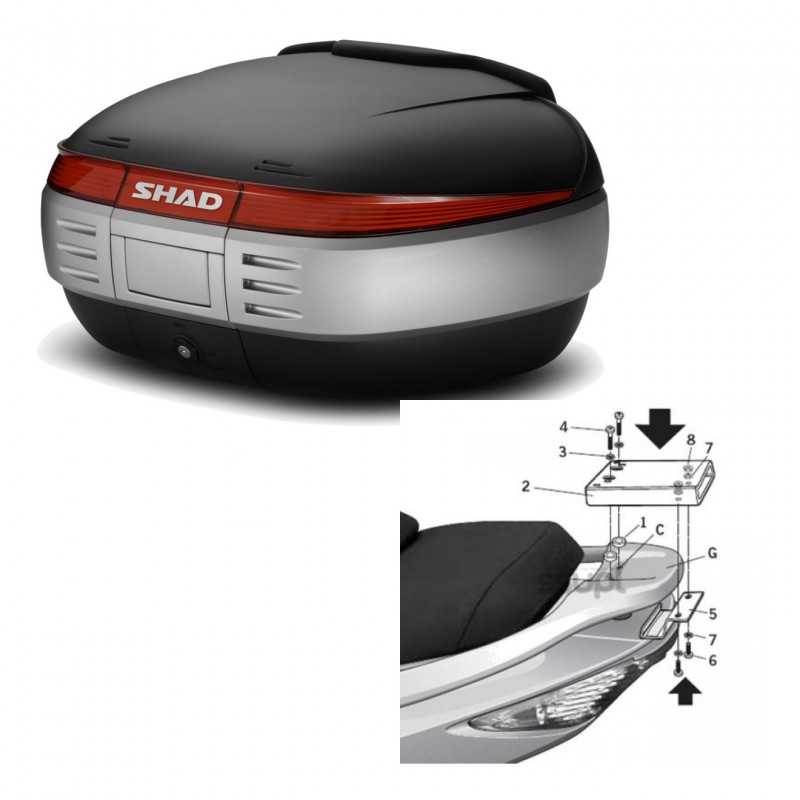 SHAD Baul trasero + herraje montaje SH50 SH 50 KIT-179042