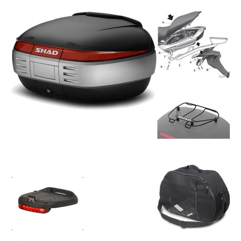SHAD Baul trasero + herraje montaje accesorios SH50 SH 50 KIT-179014