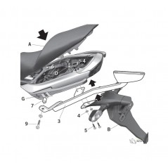 SHAD Baul trasero + herraje montaje accesorios SH50 SH 50 KIT-179014