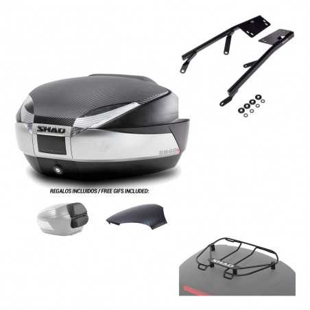 SHAD Baul trasero + herraje montaje parrilla portabultos superior SH48 KIT-180024