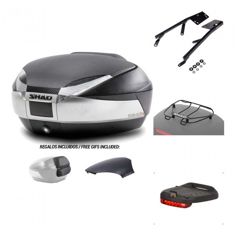 SHAD Baul trasero + herraje montaje accesorios SH48 KIT-180025