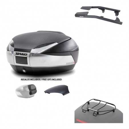 SHAD Baul trasero + herraje montaje parrilla portabultos superior SH48 KIT-179927