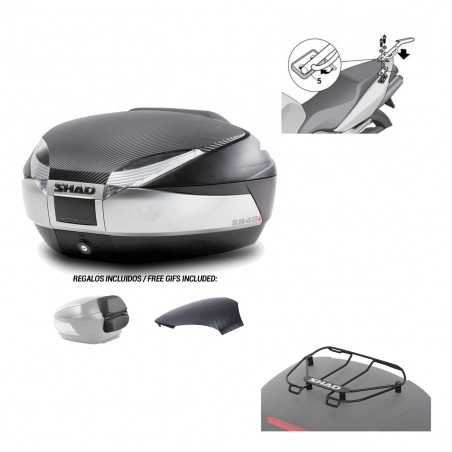 SHAD Baul trasero + herraje montaje parrilla portabultos superior SH48 KIT-179979