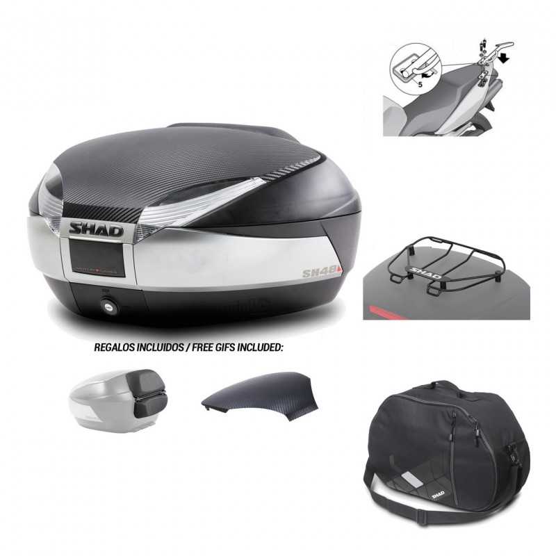SHAD Baul trasero + herraje montaje accesorios SH48 KIT-179981
