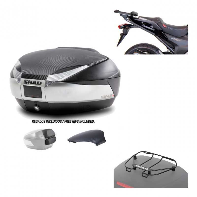 SHAD Baul trasero + herraje montaje parrilla portabultos superior SH48 KIT-179932