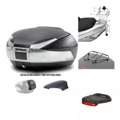 SHAD Baul trasero + herraje montaje accesorios SH48 KIT-180035