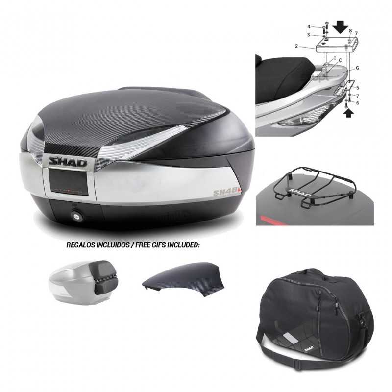 Rear trunk + mounting hardware + accessories  SH48