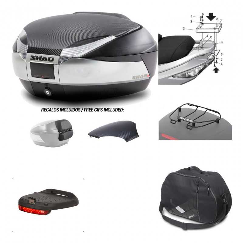 Rear trunk + mounting hardware + accessories  SH48