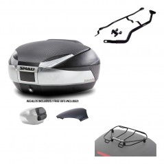 SHAD Baul trasero + herraje montaje parrilla portabultos superior SH48 KIT-180039