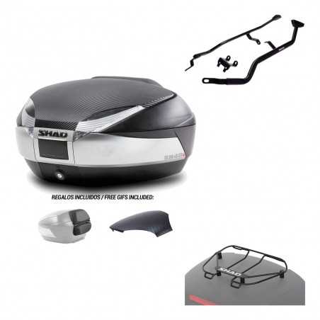 SHAD Baul trasero + herraje montaje parrilla portabultos superior SH48 KIT-180039