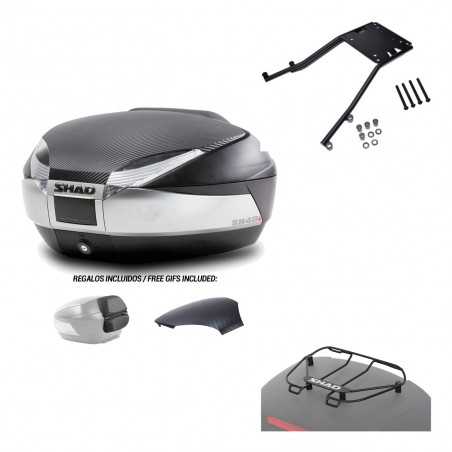 SHAD Baul trasero + herraje montaje parrilla portabultos superior SH48 KIT-179892