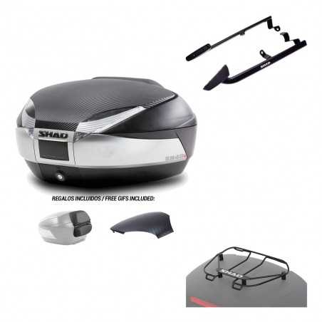 SHAD Baul trasero + herraje montaje parrilla portabultos superior SH48 KIT-179994