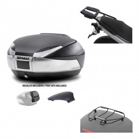SHAD Baul trasero + herraje montaje parrilla portabultos superior SH48 KIT-179999