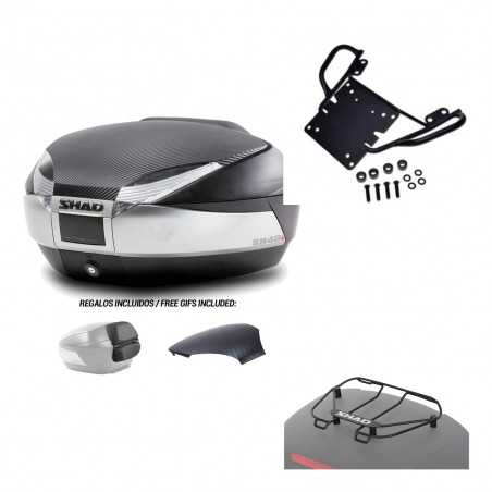 SHAD Baul trasero + herraje montaje parrilla portabultos superior SH48 KIT-179902