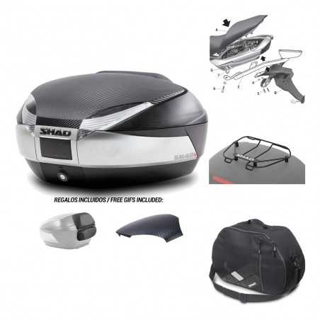 SHAD Baul trasero + herraje montaje accesorios SH48 KIT-180006