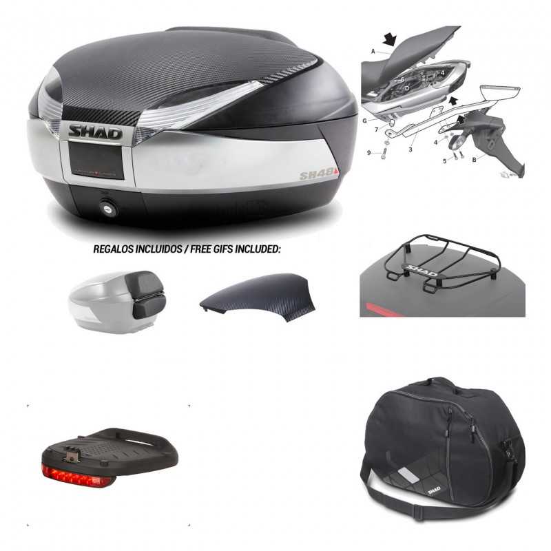 Rear trunk + mounting hardware + accessories  SH48