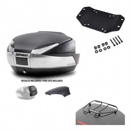 SHAD Baul trasero + herraje montaje parrilla portabultos superior SH48 KIT-180009