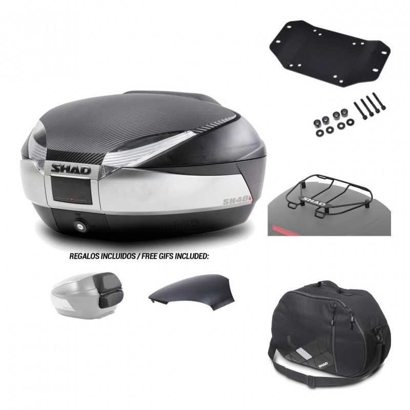 SHAD Baul trasero + herraje montaje accesorios SH48 KIT-180011