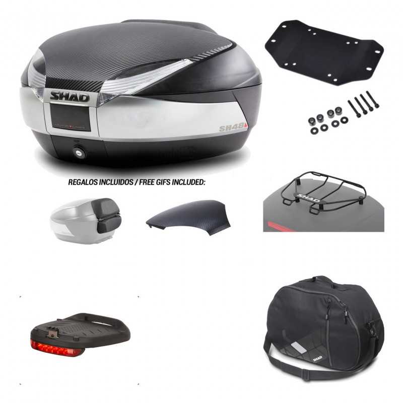 SHAD Baul trasero + herraje montaje accesorios SH48 KIT-180012