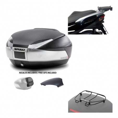 SHAD Baul trasero + herraje montaje parrilla portabultos superior SH48 KIT-180014