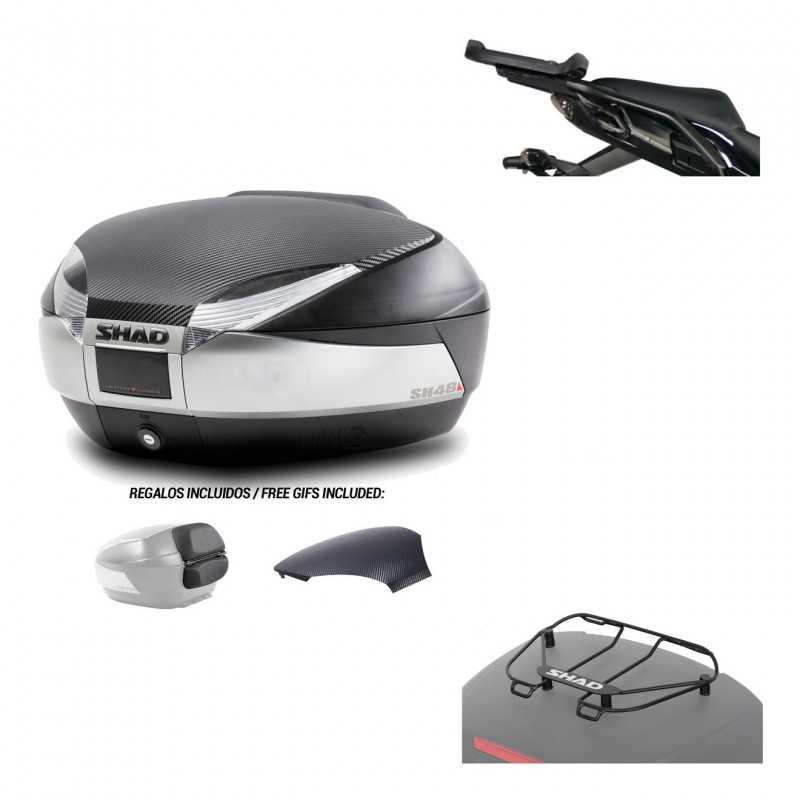 SHAD Baul trasero + herraje montaje parrilla portabultos superior SH48 KIT-180019