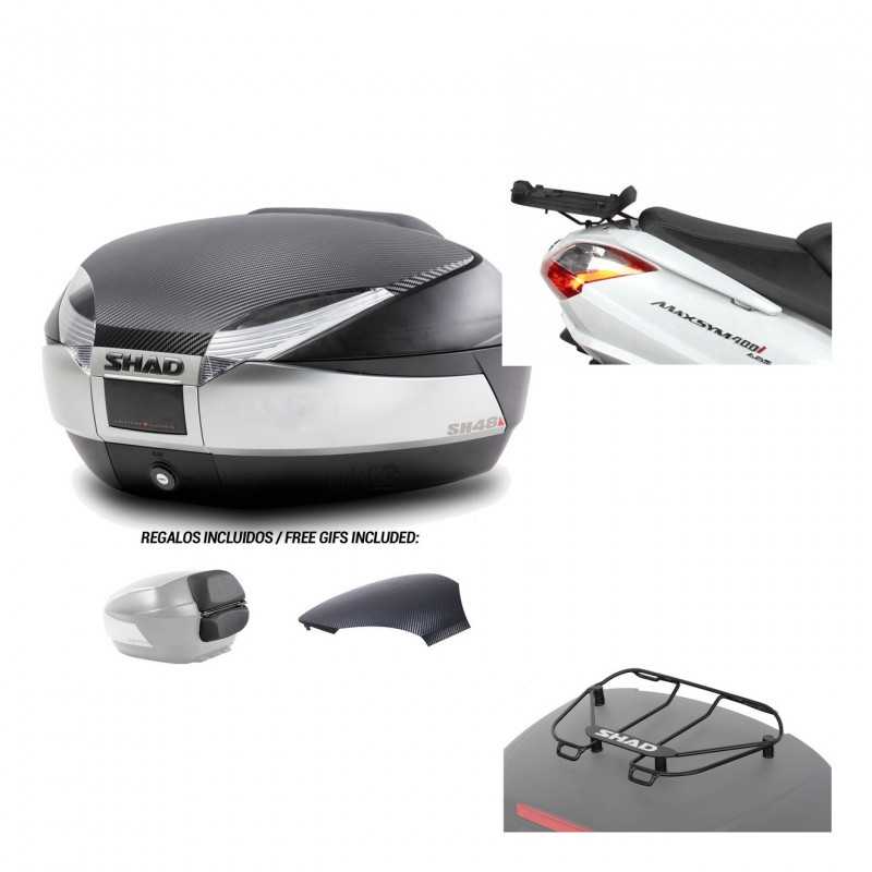 SHAD Baul trasero + herraje montaje parrilla portabultos superior SH48 KIT-180570