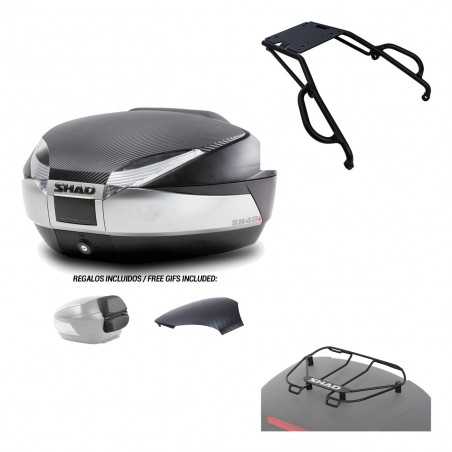 SHAD Baul trasero + herraje montaje parrilla portabultos superior SH48 KIT-180470