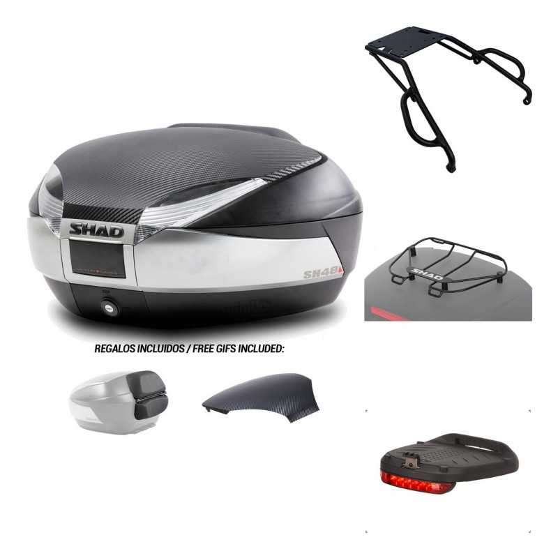 SHAD Baul trasero + herraje montaje accesorios SH48 KIT-180471