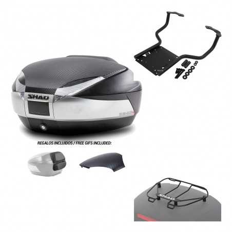 SHAD Baul trasero + herraje montaje parrilla portabultos superior SH48 KIT-180575