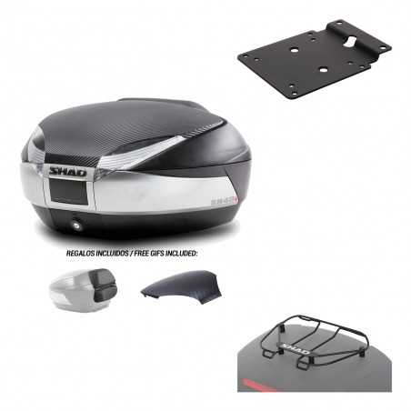 SHAD Baul trasero + herraje montaje parrilla portabultos superior SH48 KIT-180325