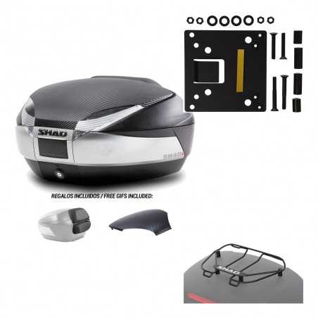 SHAD Baul trasero + herraje montaje parrilla portabultos superior SH48 KIT-180525