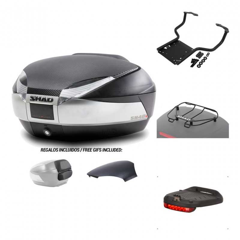 SHAD Baul trasero + herraje montaje accesorios SH48 KIT-180576