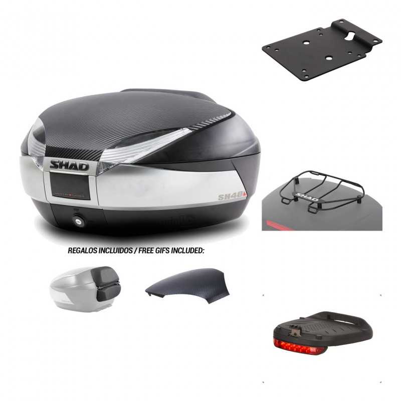 SHAD Baul trasero + herraje montaje accesorios SH48 KIT-180326