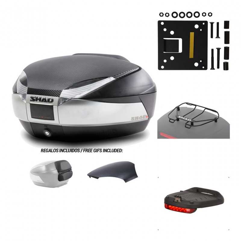 SHAD Baul trasero + herraje montaje accesorios SH48 KIT-180526