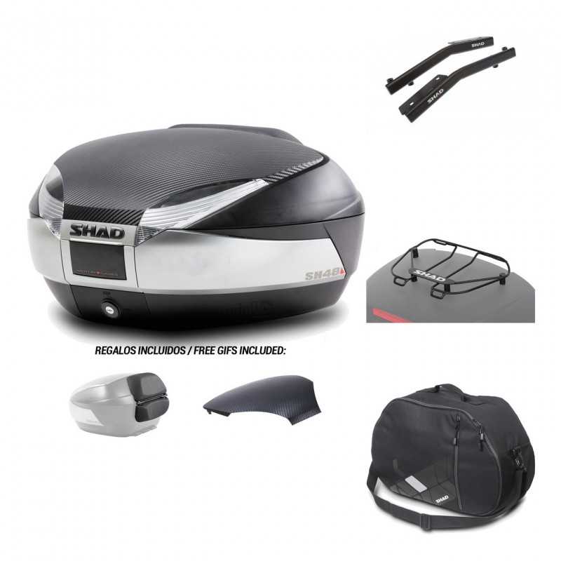 SHAD Baul trasero + herraje montaje accesorios SH48 KIT-180377