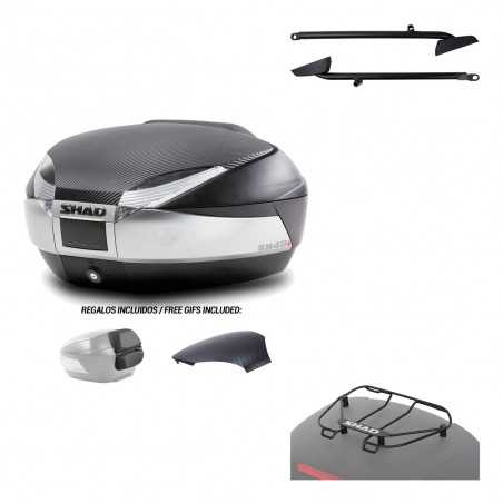 SHAD Baul trasero + herraje montaje parrilla portabultos superior SH48 KIT-180228
