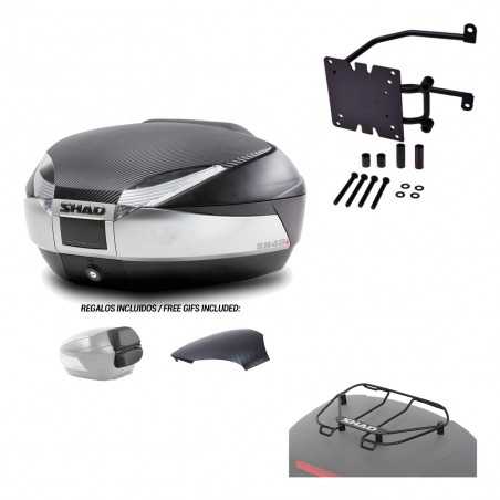 SHAD Baul trasero + herraje montaje parrilla portabultos superior SH48 KIT-180330