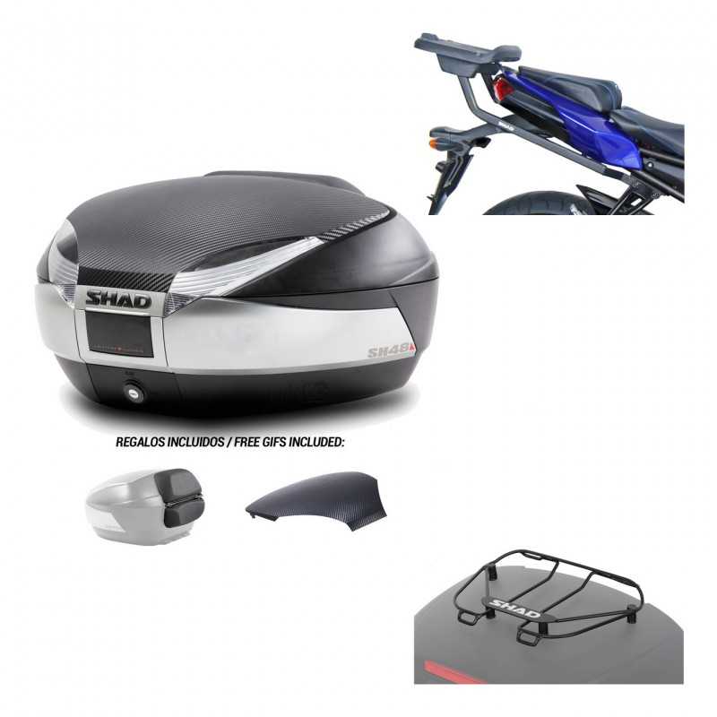 SHAD Baul trasero + herraje montaje parrilla portabultos superior SH48 KIT-180530