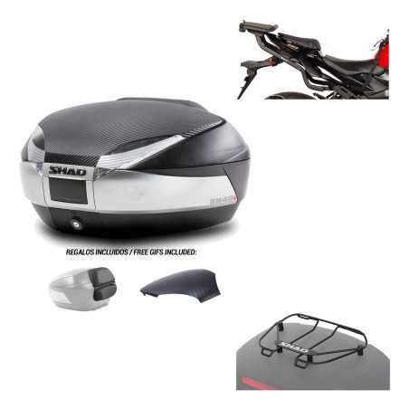 SHAD Baul trasero + herraje montaje parrilla portabultos superior SH48 KIT-180280