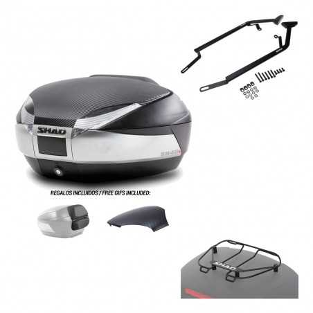 SHAD Baul trasero + herraje montaje parrilla portabultos superior SH48 KIT-180233