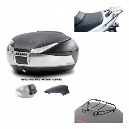 SHAD Baul trasero + herraje montaje parrilla portabultos superior SH48 KIT-180435