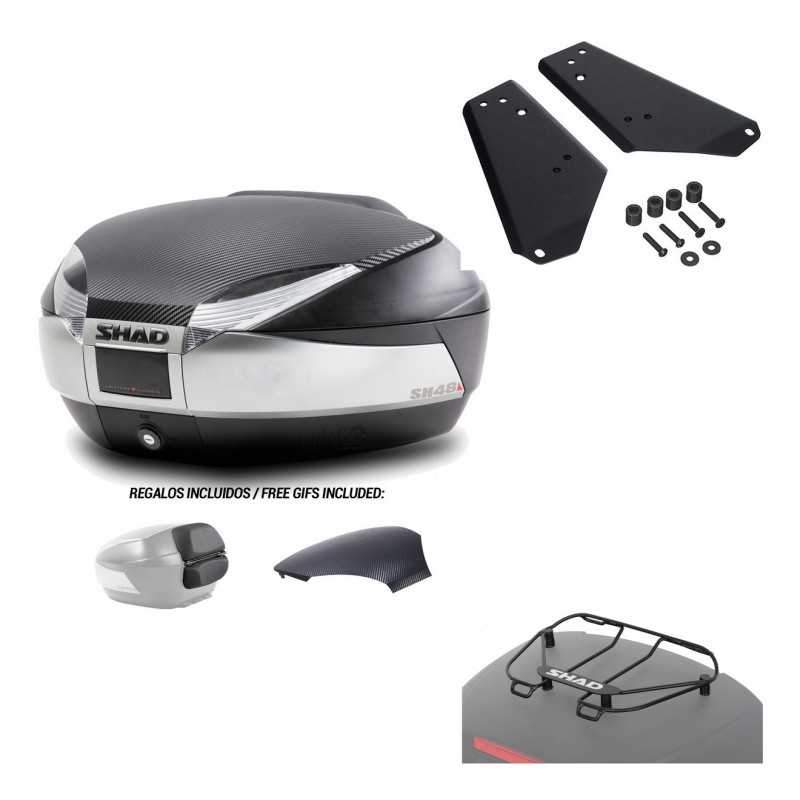 SHAD Baul trasero + herraje montaje parrilla portabultos superior SH48 KIT-180335