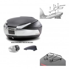 SHAD Baul trasero + herraje montaje parrilla portabultos superior SH48 KIT-180385
