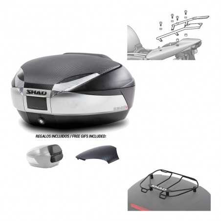 SHAD Baul trasero + herraje montaje parrilla portabultos superior SH48 KIT-180385