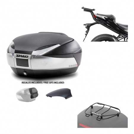 SHAD Baul trasero + herraje montaje parrilla portabultos superior SH48 KIT-180585