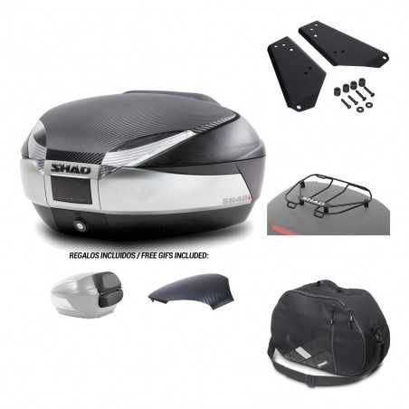 Rear trunk + mounting hardware + accessories SH48