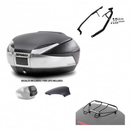 SHAD Baul trasero + herraje montaje parrilla portabultos superior SH48 KIT-180290
