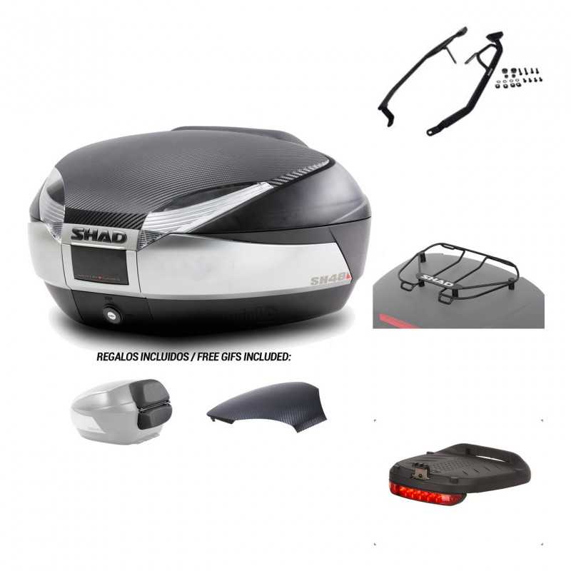 SHAD Baul trasero + herraje montaje accesorios SH48 KIT-180291