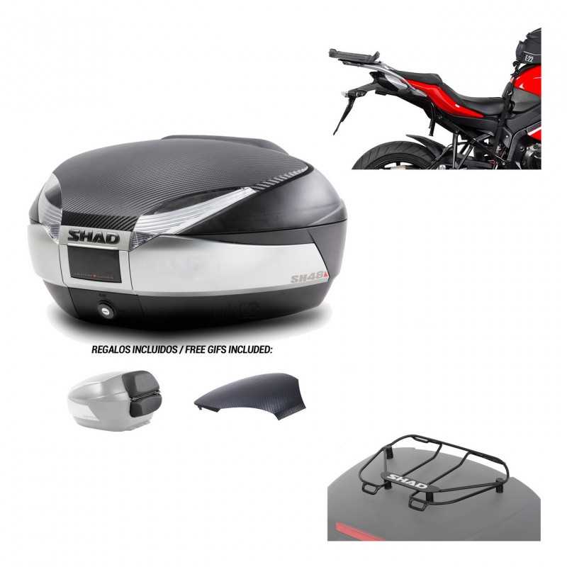 SHAD Baul trasero + herraje montaje parrilla portabultos superior SH48 KIT-180490